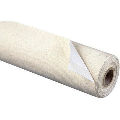 Universal unstretched cotton canvas roll 84\" x 30 yd, double primed, acid-free