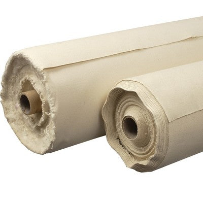 Unprimed cotton duck canvas roll 144\" x 60 yd, 36 oz, uniform texture