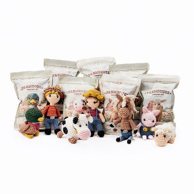 Farm animal amigurumi crochet kit