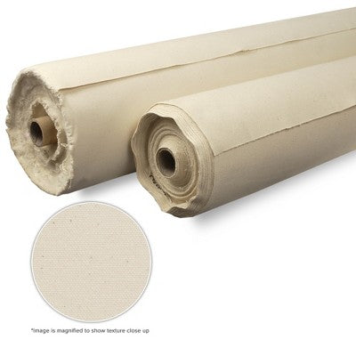 Unprimed cotton duck canvas roll 144\" x 60 yd, 36 oz, uniform texture